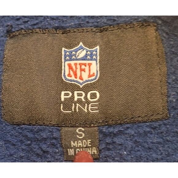 New England Patriots Full Zip Hoodie Men’s Small Gray Blue Pro Line Fleece GUC - Picture 4 of 7